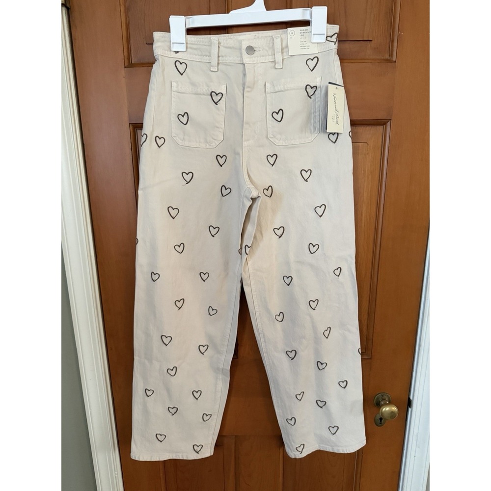 Women's Universal Thread Sailor Straight Heart High-Rise Ankle Jeans Size 6R NWT